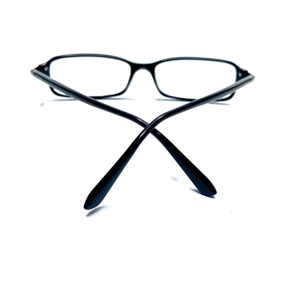 Prada Black Silver Rectangular Glasses Italy VPR17G 1AB 101 54 16 135